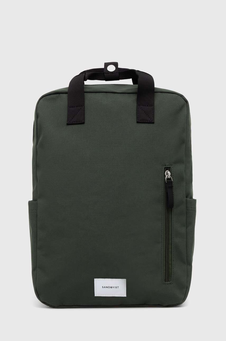 Sandqvist rucsac Knut culoarea verde, mare, uni