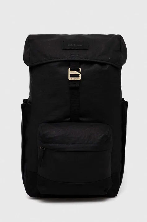Barbour plecak Essential Wax Backpack kolor czarny duży gładki UBA0570