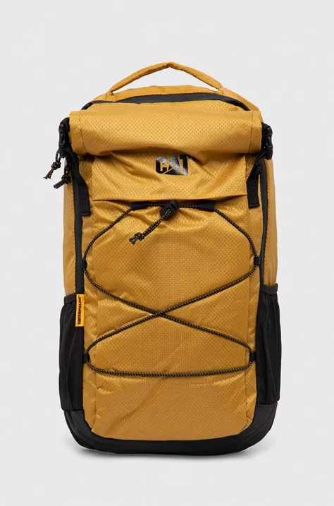 Рюкзак Caterpillar колір жовтий великий з принтом