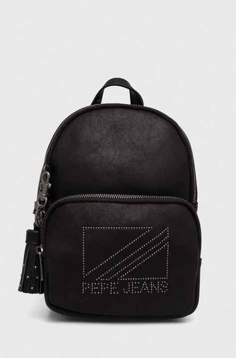 Рюкзак Pepe Jeans колір чорний малий однотонний