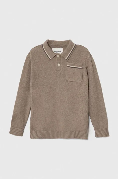 Otroški pulover Abercrombie & Fitch rjava barva