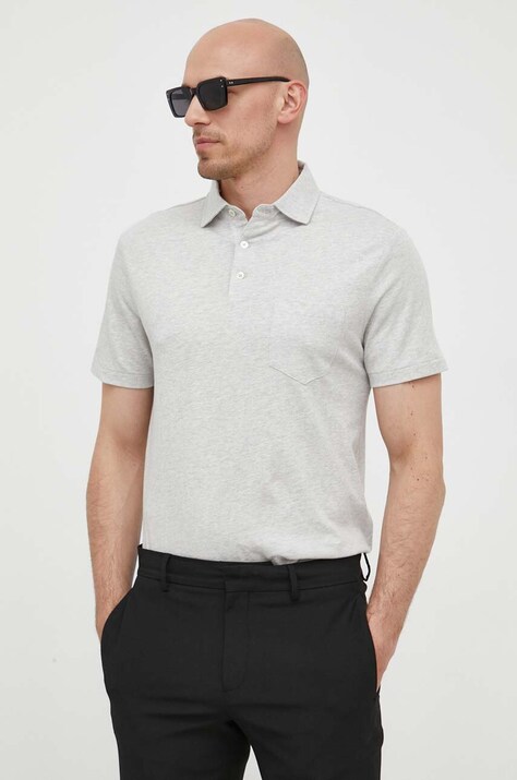 Polo Ralph Lauren tricou polo din in culoarea gri, neted