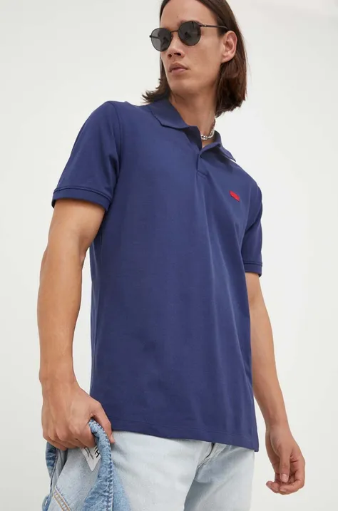 Polo majica Levi's za muškarce, boja: tamno plava, glatki model