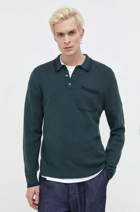 Abercrombie & Fitch pulóver könnyű, férfi, zöld