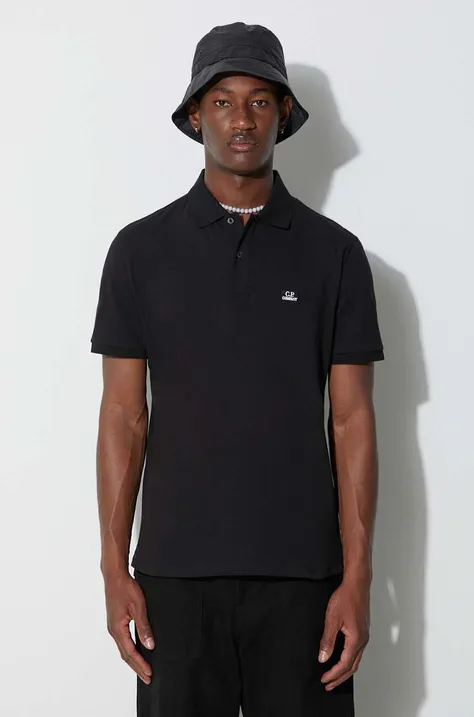 C.P. Company polo shirt STRETCH PIQUET REGULAR POLO SHIRT men’s black color 15CMPL094A005263W