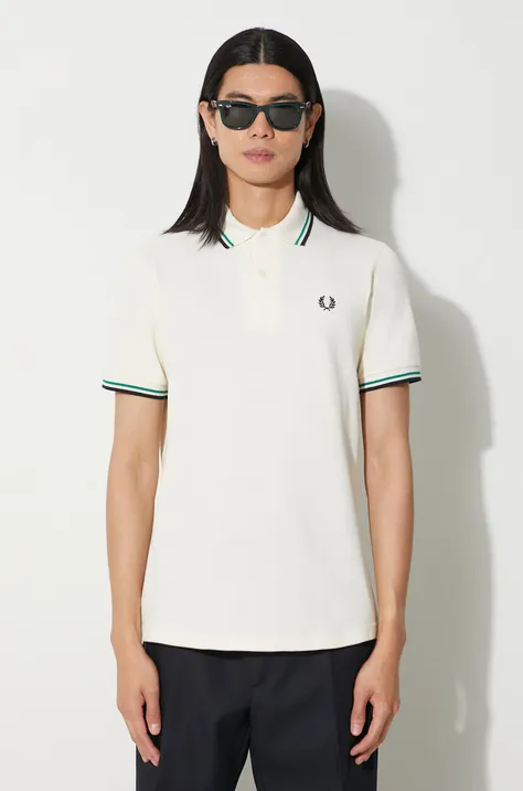 Fred Perry cotton polo shirt beige color M12.T25