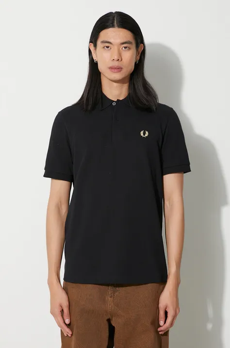 Fred Perry cotton polo shirt black color M3.157