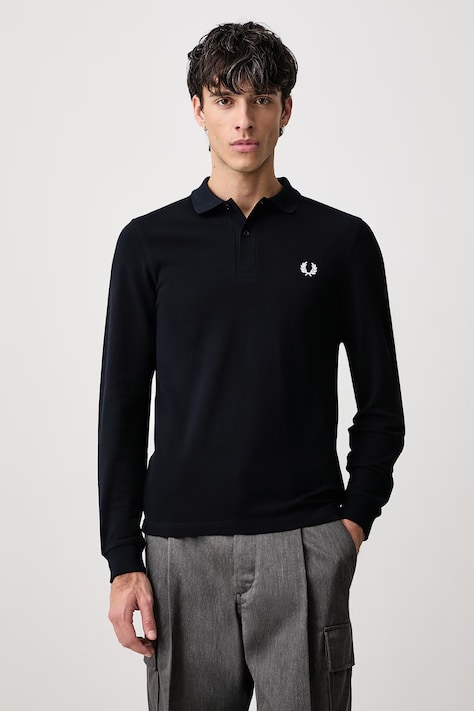 Fred Perry Longsleeve pentru bărbați din bumbac bleumarin M6006.608