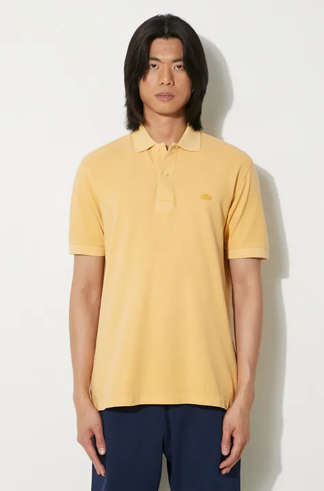 Βαμβακερό μπλουζάκι πόλο Lacoste χρώμα: πορτοκαλί, PH3450 S0I