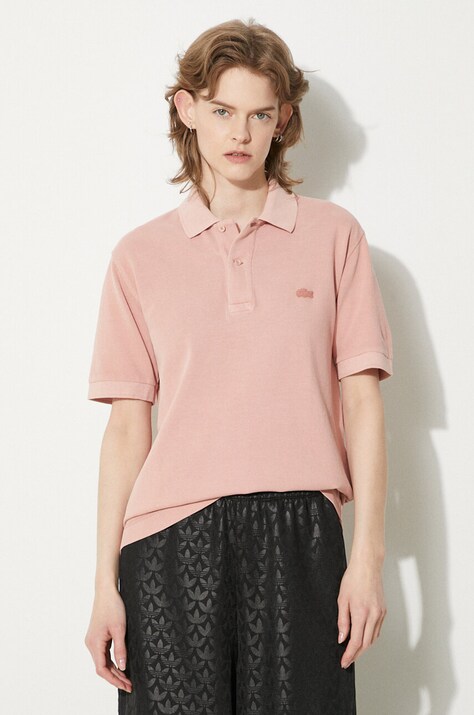 Lacoste Cotton polo shirt gray color smooth PH3450 S0I