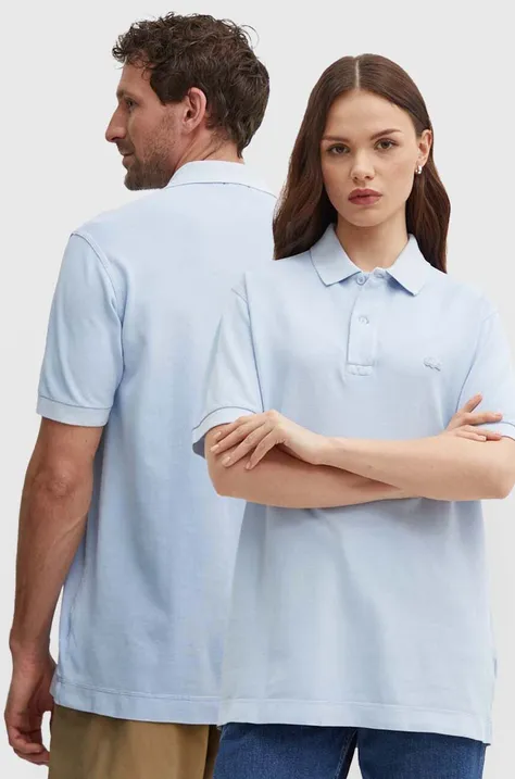 Pamučna polo majica Lacoste boja: siva, bez uzorka, PH3450 S0I