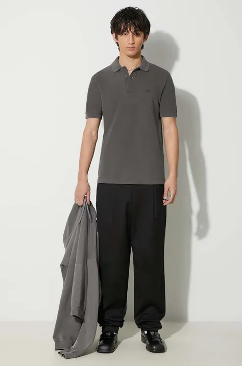 Lacoste cotton polo shirt gray color PH3450 S0I
