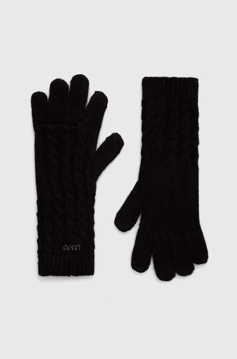 Liu Jo rękawiczki damskie kolor czarny