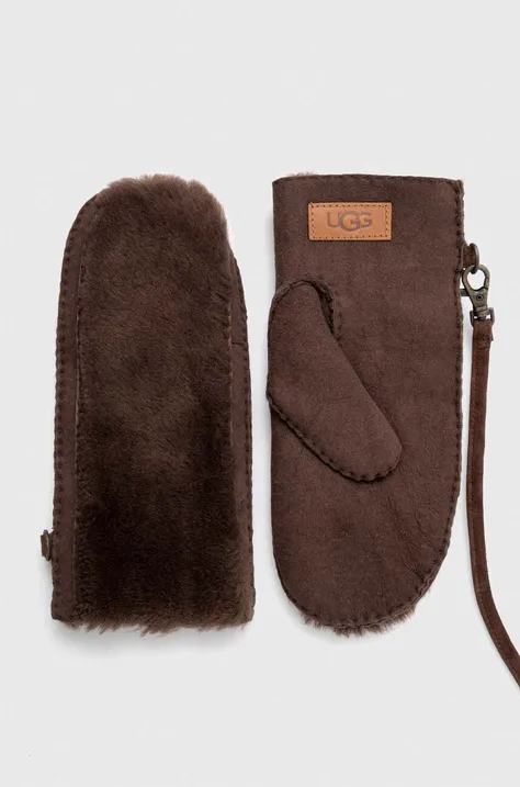 Замшеві рукавички UGG колір коричневий