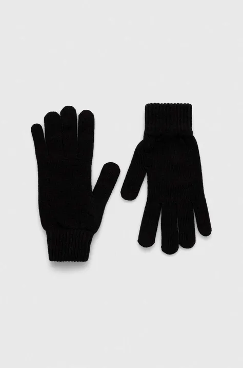 Superdry rękawiczki damskie kolor czarny
