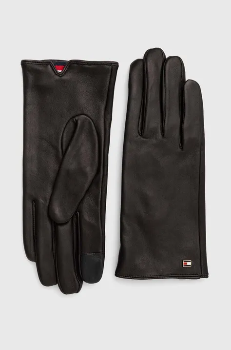 Γάντια Tommy Hilfiger χρώμα: μαύρο