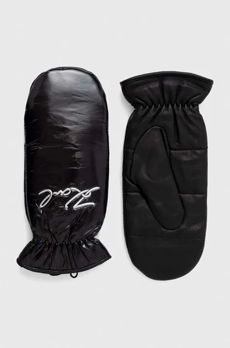 Γάντια Karl Lagerfeld χρώμα: μαύρο