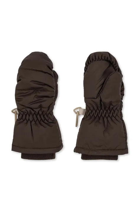 Дитячі рукавички Konges Sløjd колір коричневий