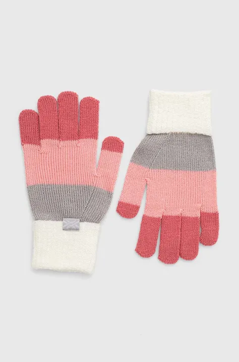 Otroške rokavice United Colors of Benetton roza barva