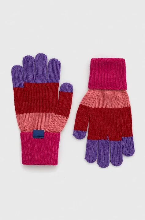 Παιδικά γάντια United Colors of Benetton χρώμα: μοβ