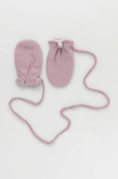 Детские перчатки United Colors of Benetton цвет фиолетовый