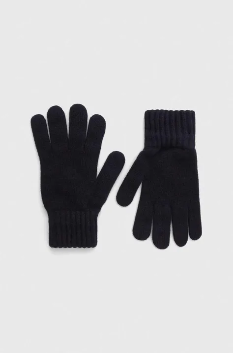 Вовняні рукавички Barbour колір синій