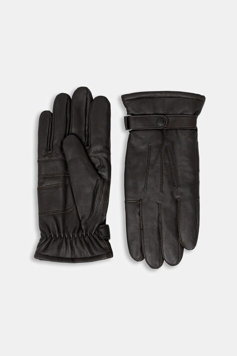 Barbour rękawiczki skórzane męskie kolor brązowy