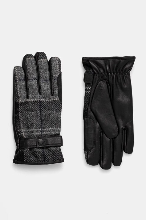 Barbour guanti con aggiunta di lana colore grigio