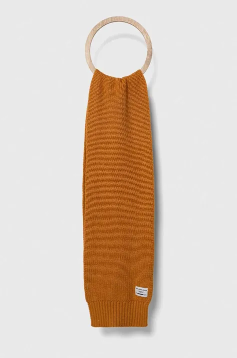 Detská šatka zo zmesi vlny Pepe Jeans oranžová farba, jednofarebný