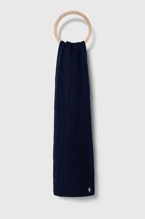 Βαμβακερό μαντήλι Polo Ralph Lauren χρώμα: ναυτικό μπλε