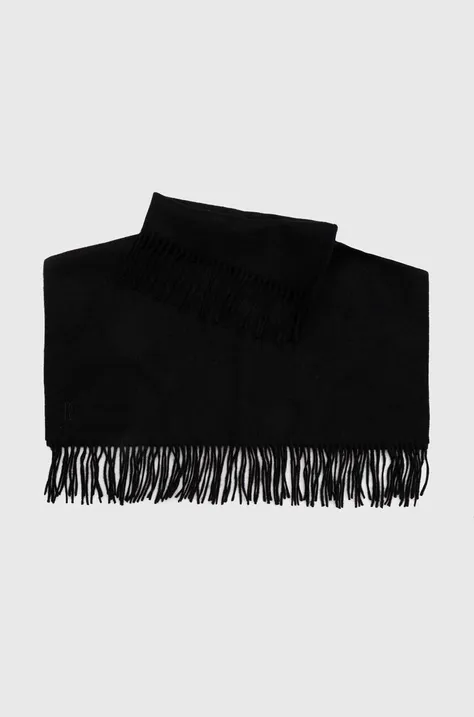 Vlnený šál komín By Malene Birger čierna farba, jednofarebný