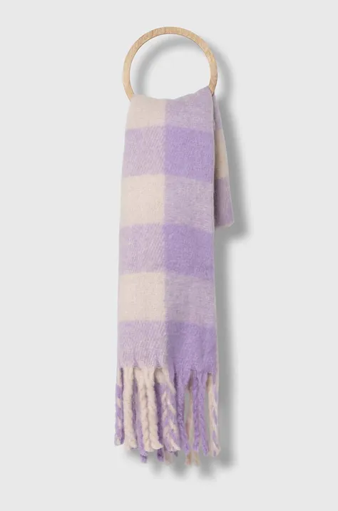Šál Billabong dámsky, fialová farba, vzorovaný