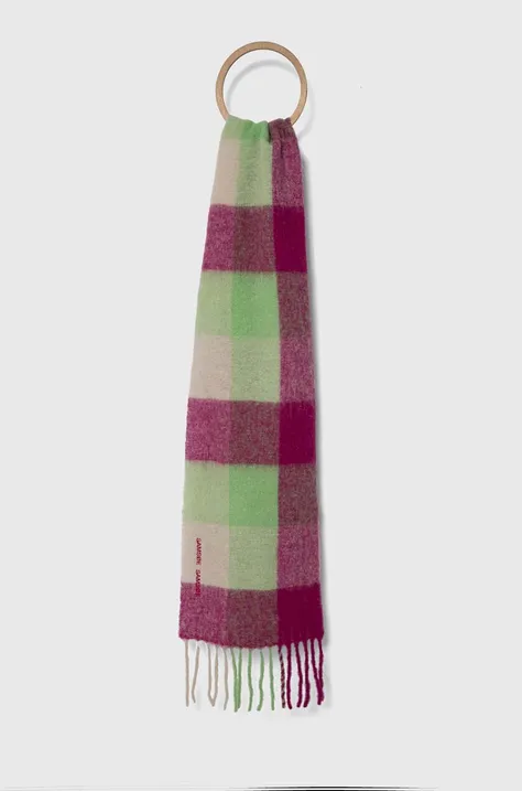 Вовняний шарф Samsoe Samsoe колір рожевий візерунок