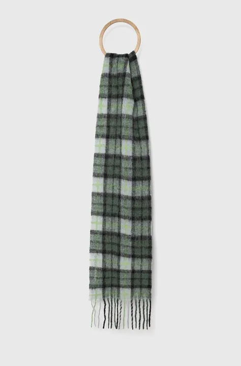 Samsoe Samsoe wool scarf green color