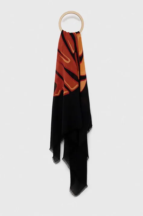 Marama s dodatkom vune AllSaints boja: crna, s uzorkom