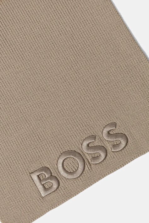 Вовняний шарф BOSS Lara_scarf — AW23-SAD07H, бежевий — фото 2