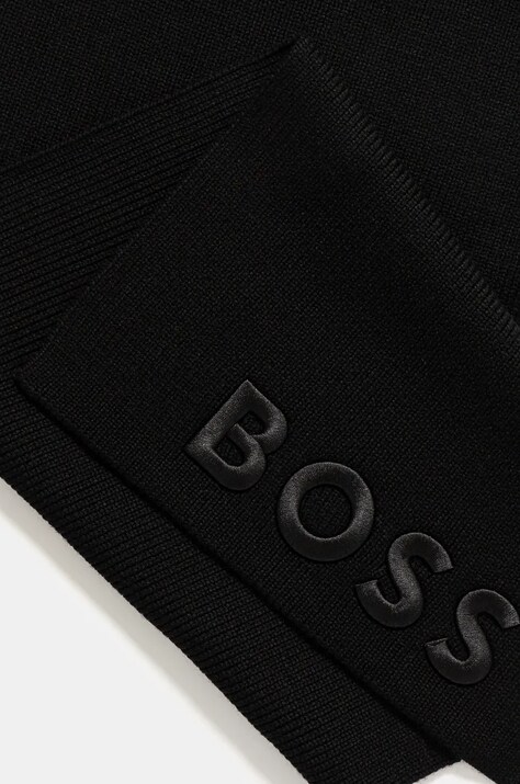 Вовняний шарф BOSS Lara_scarf — AW23-SAD07H, чорний — фото 3