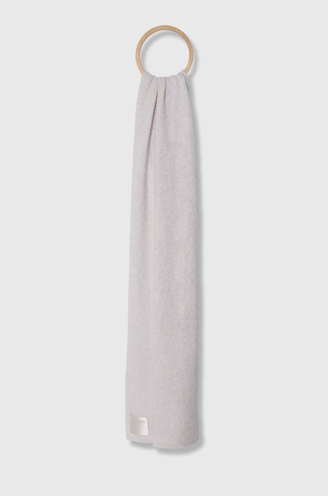 Patrizia Pepe esarfa de lana culoarea violet, neted