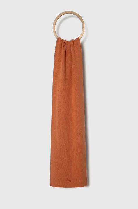 Kratki šal s primjesom vune Calvin Klein boja: narančasta, bez uzorka