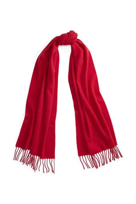 Lauren Ralph Lauren Szalik damski z dodatkiem kaszmiru czerwony 454927208