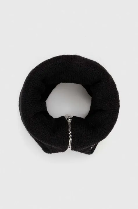 Veliki šal s primjesom vune Karl Lagerfeld boja: crna, bez uzorka