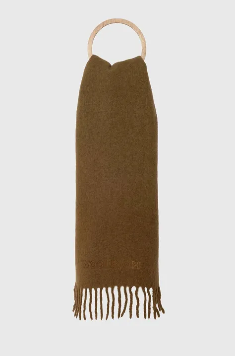 Woolrich szalik wełniany Alpaca Wool Ombre Scarf kolor brązowy wzorzysty CFWWAC0174FRUT3552