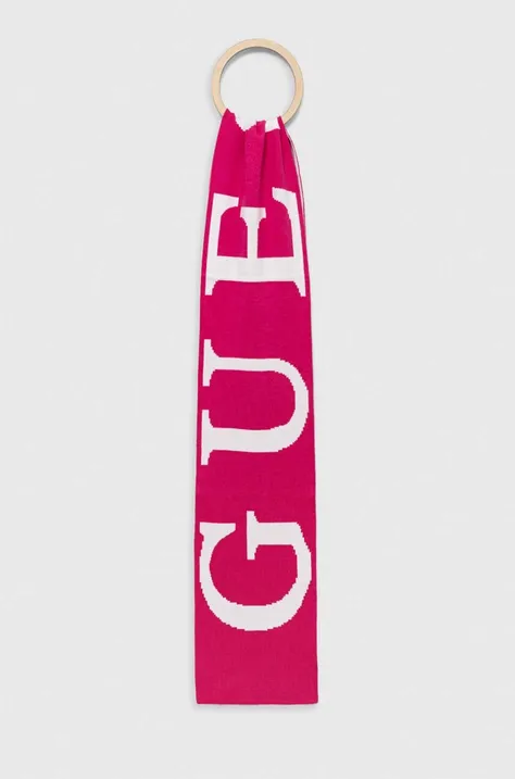 Detský šál Guess ružová farba, vzorovaný