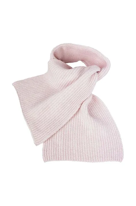 Детский шарф с примесью шерсти Jamiks ALMA цвет розовый однотонный