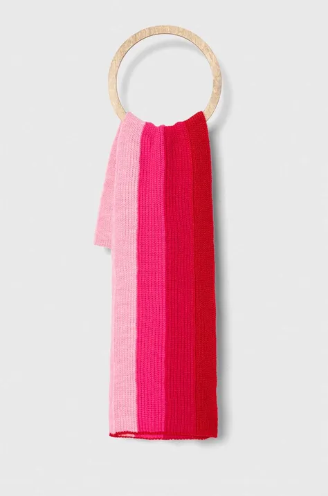 Дитячий шарф United Colors of Benetton колір рожевий візерунок