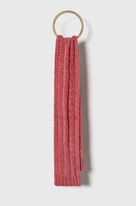 Дитячий шарф United Colors of Benetton колір рожевий однотонний