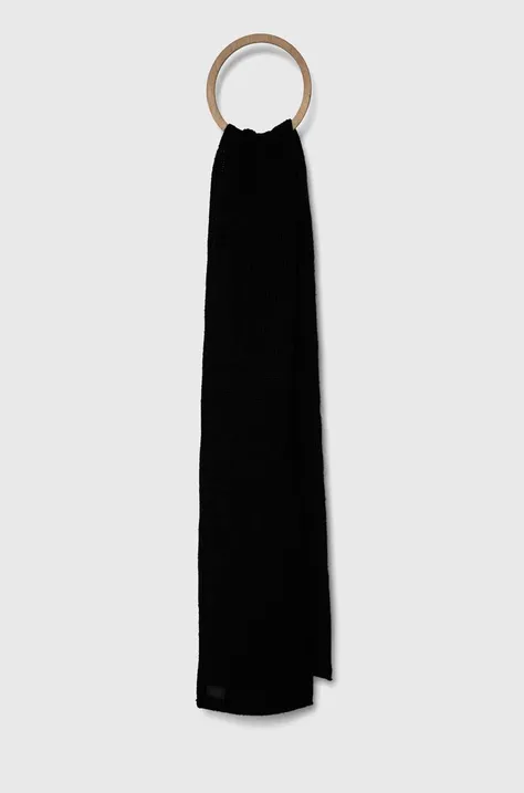 UGG szalik z domieszką wełny kolor czarny melanżowy
