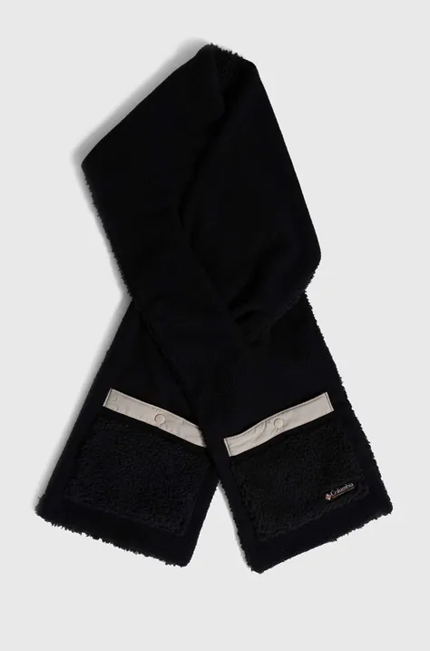 Двосторонній шарф Columbia колір чорний однотонний