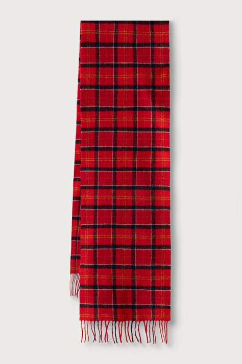 Barbour szalik wełniany czerwony USC0001