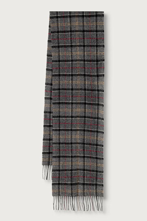 Barbour szalik wełniany szary USC0001